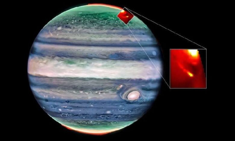 полярное сияние Юпитер