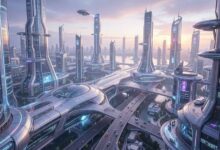 Футуристический город будущего