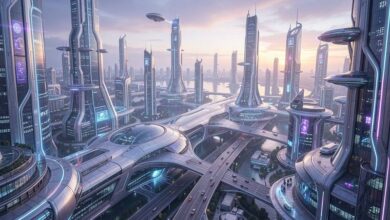 Футуристический город будущего