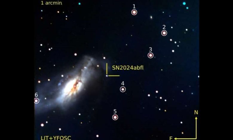 Изображение сверхновой SN 2024abfl