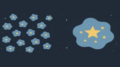 Большое количество небольших молекулярных облаков