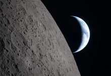 Изображение полумесяца Земли