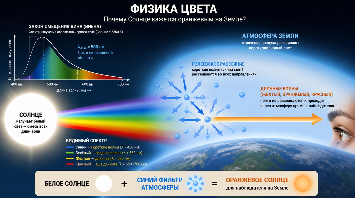 Инфографика, объясняющая физику цвета. 
