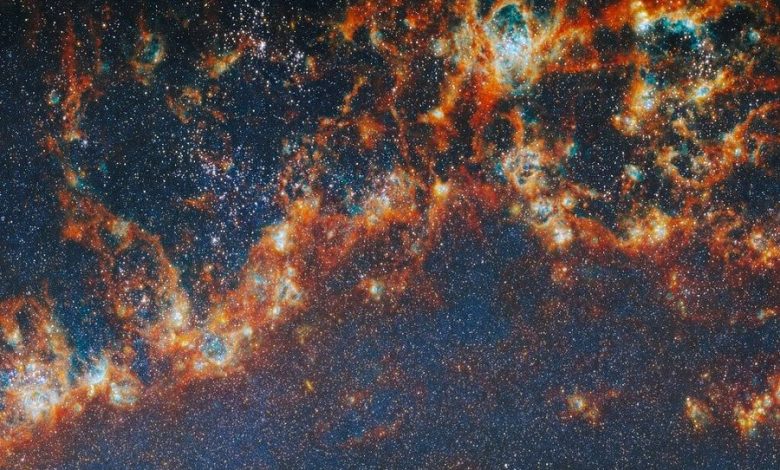фрагмент одного из спиральных рукавов галактики Мессье 51 (M51)