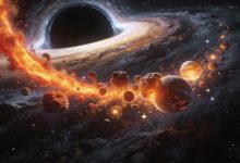 вблизи сверхмассивной черной дыры