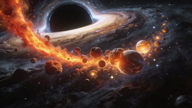 вблизи сверхмассивной черной дыры