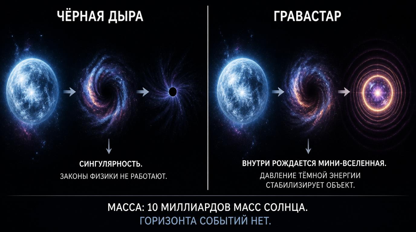 Черная дыра vs Гравастар