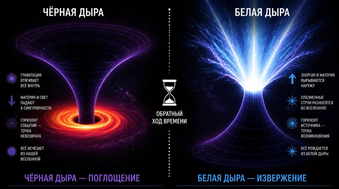 черная дыра и белая дыра