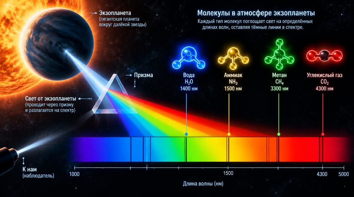 Спектр атмосферы экзопланеты