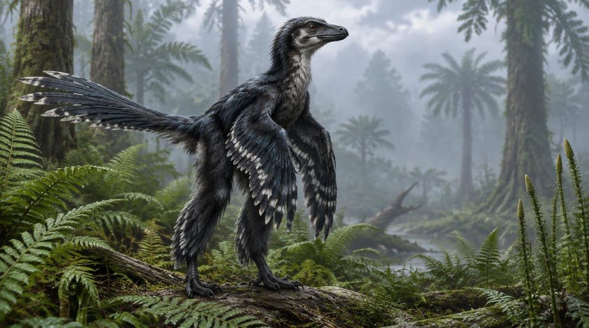 Norellraptor barsboldi пернатый динозавр микрорапторин