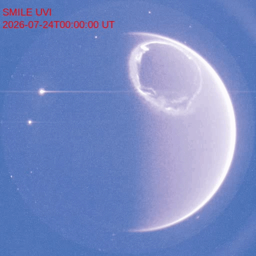 Первые ультрафиолетовые кадры, снятые Smile, демонстрируют полярное сияние